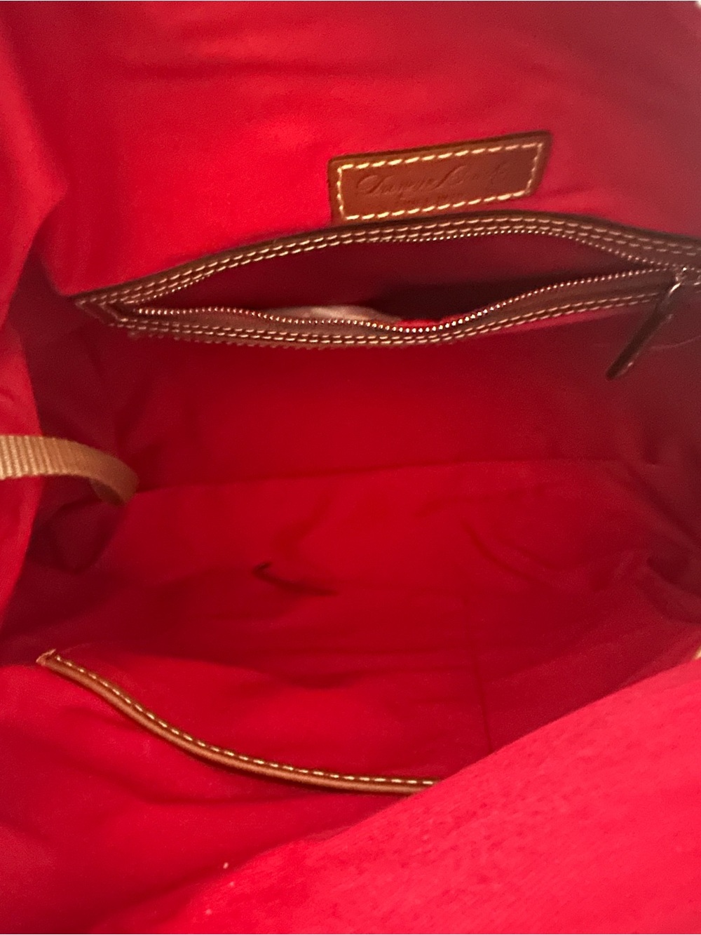 Dooney & Bourke LARGE Red Pebbled Leather Satchel - Shoulder Bag NWT $598 MSRP - Picture 14 of 15